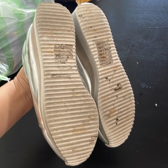 Yun yun Sun by Miss wifi silver platform sneakers size 38 leather metallic lace - Picture 11 of 13